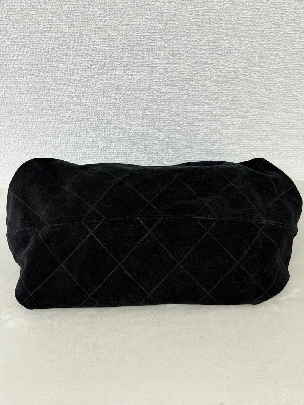 Chanel Black Quilted Suede Hobo Bag