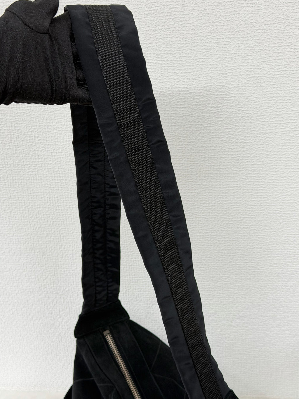 Chanel Black Quilted Suede Hobo Bag