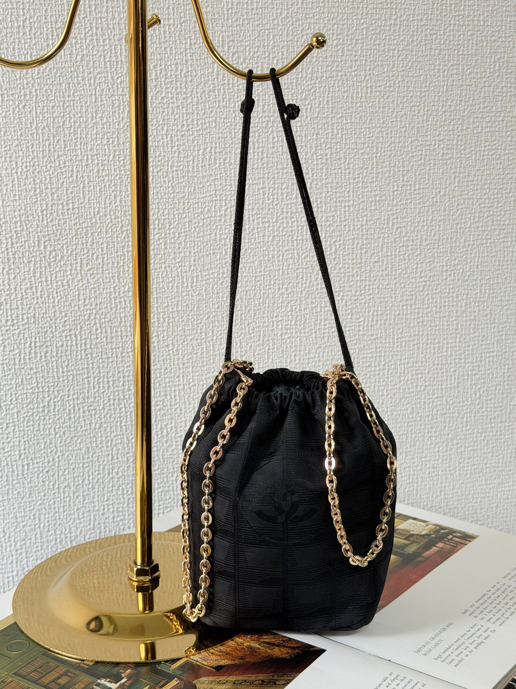 Chanel Vintage New Travel Line Drawstring Bucket Bag