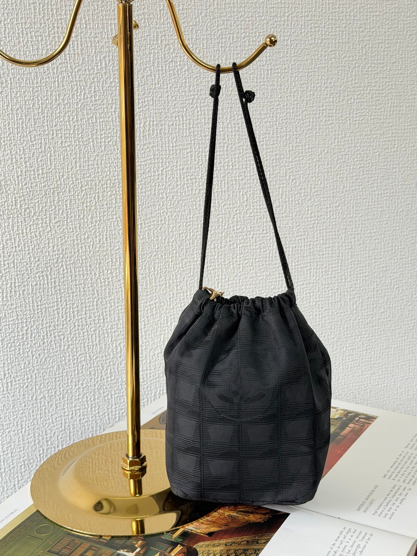 Chanel Vintage New Travel Line Drawstring Bucket Bag