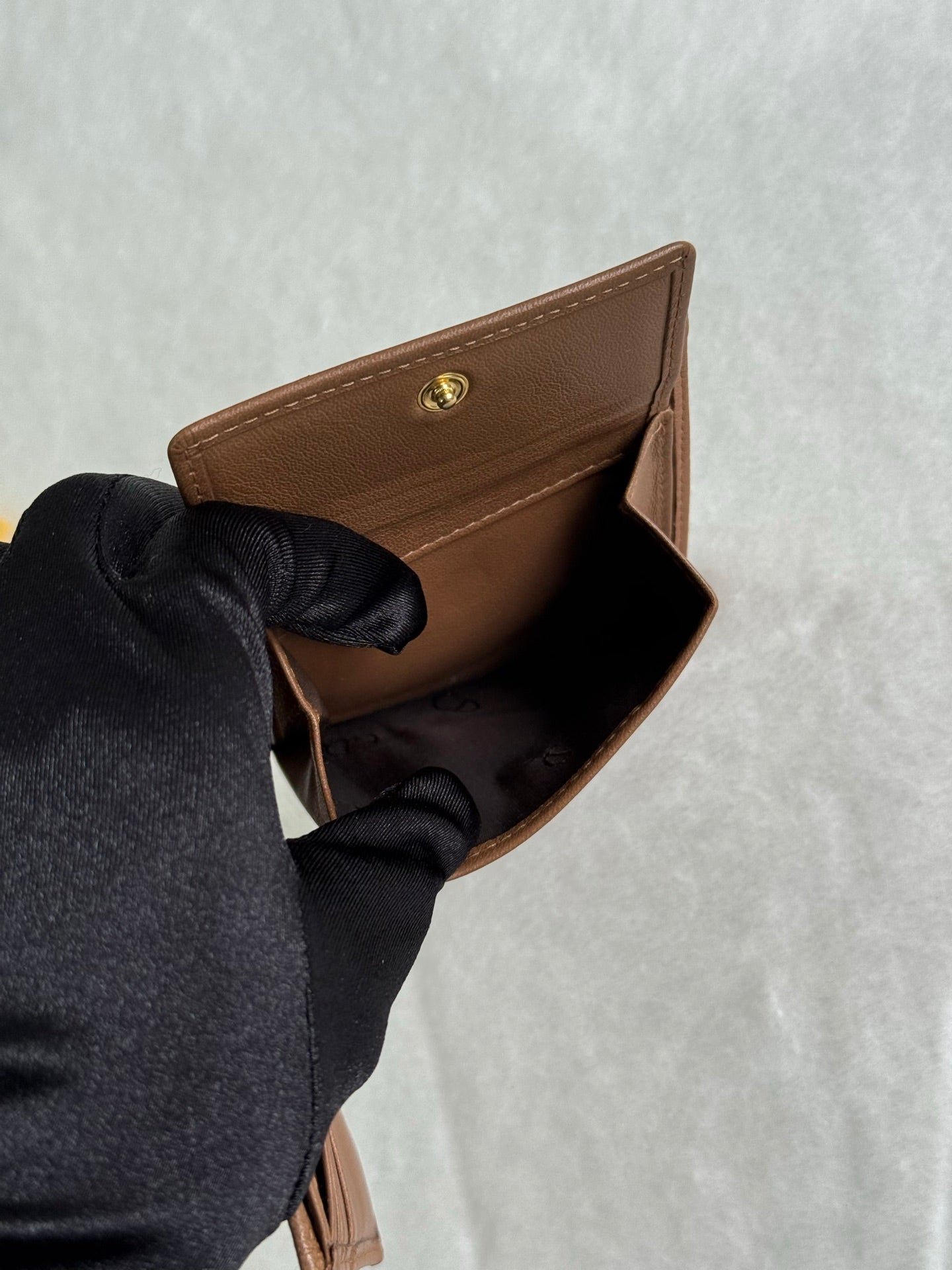 Christian Dior Vintage Honeycomb Canvas Bifold Wallet