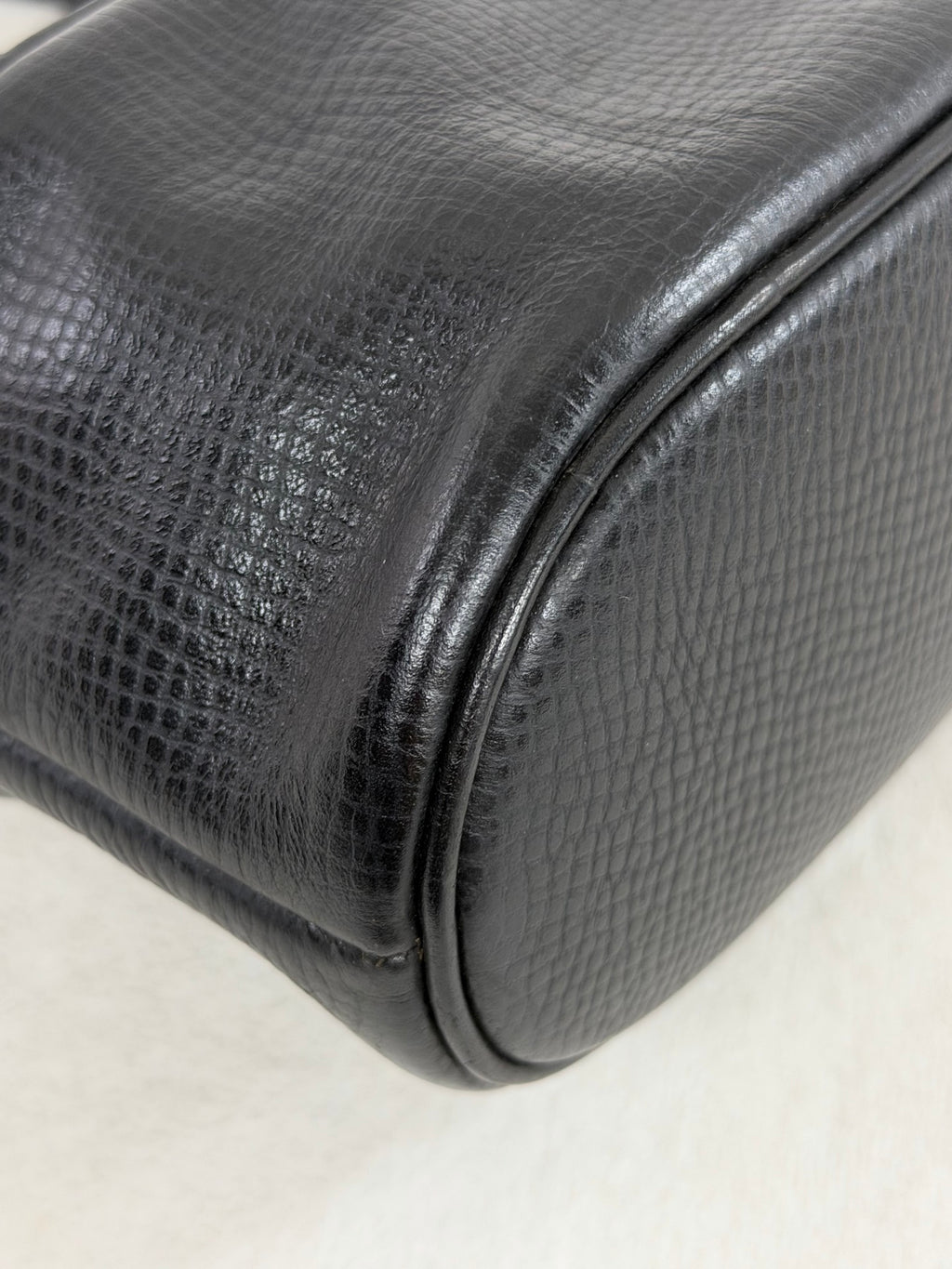 Christian Dior CD Logo Black Leather Vanity Bag