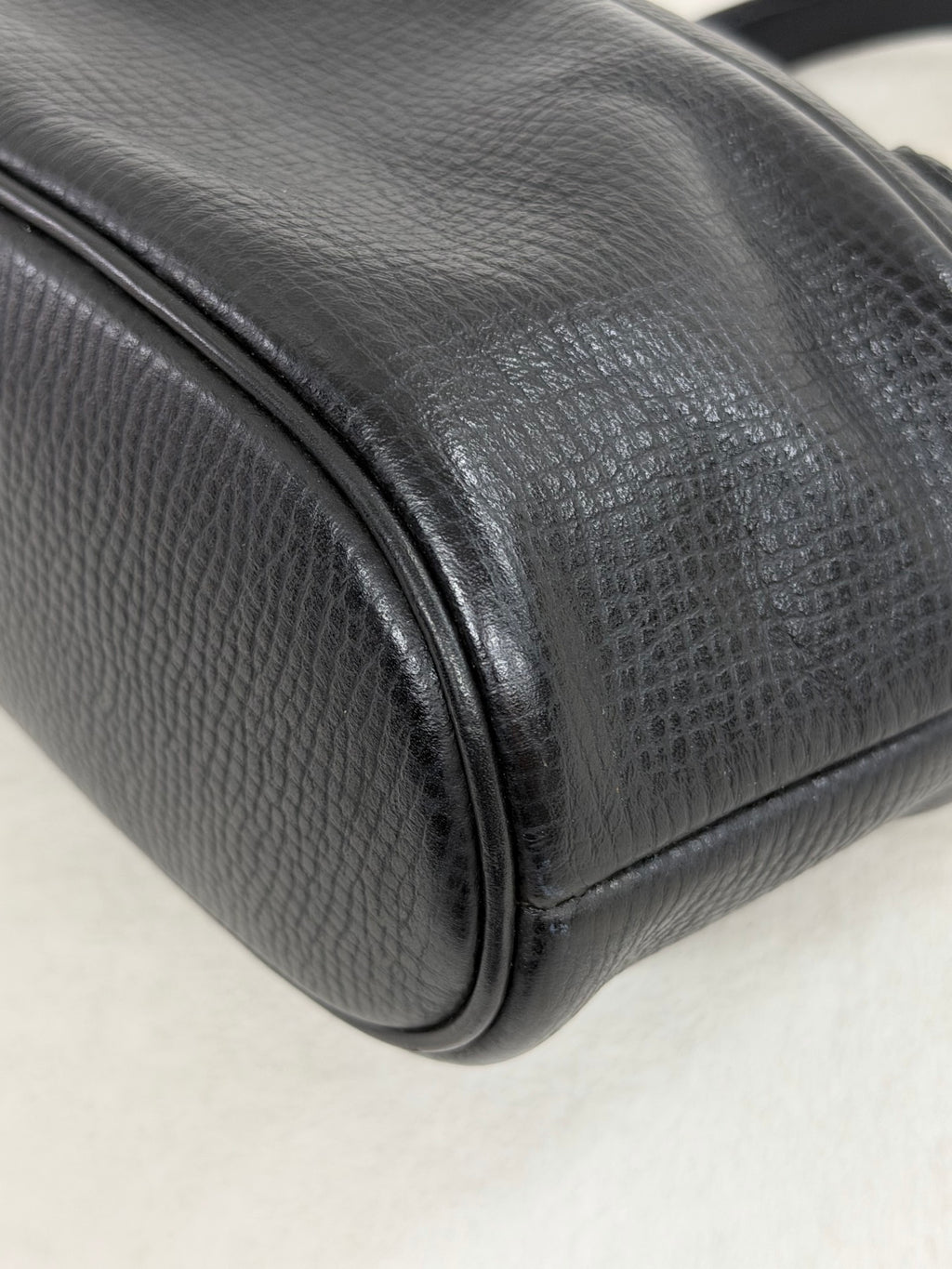 Christian Dior CD Logo Black Leather Vanity Bag