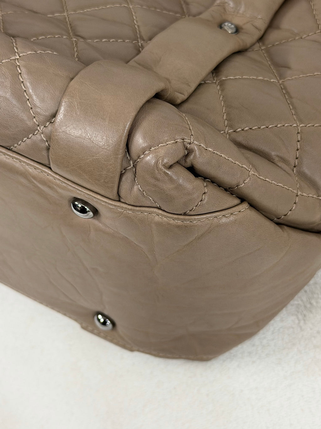 CHANEL Quilted Leather Lady Braid Shopping Tote Bag