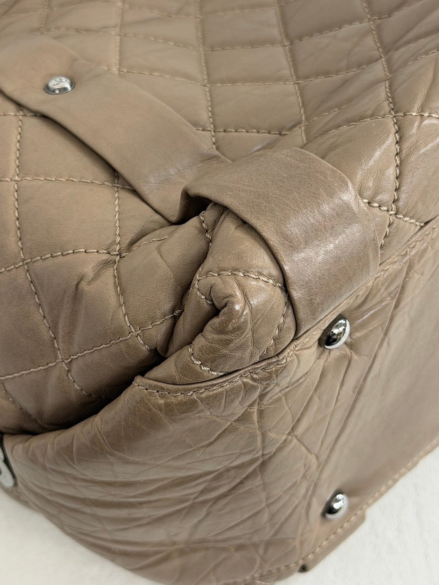CHANEL Quilted Leather Lady Braid Shopping Tote Bag