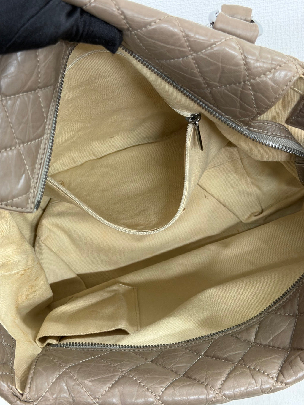 CHANEL Quilted Leather Lady Braid Shopping Tote Bag
