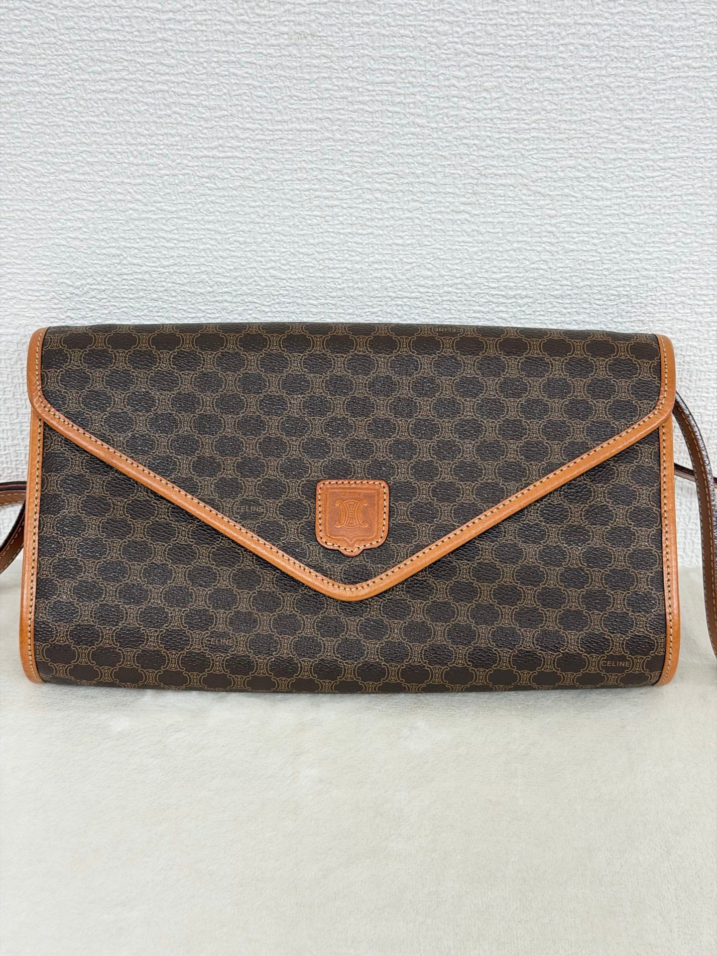 CELINE Macadam Canvas Crossbody Shoulder Bag