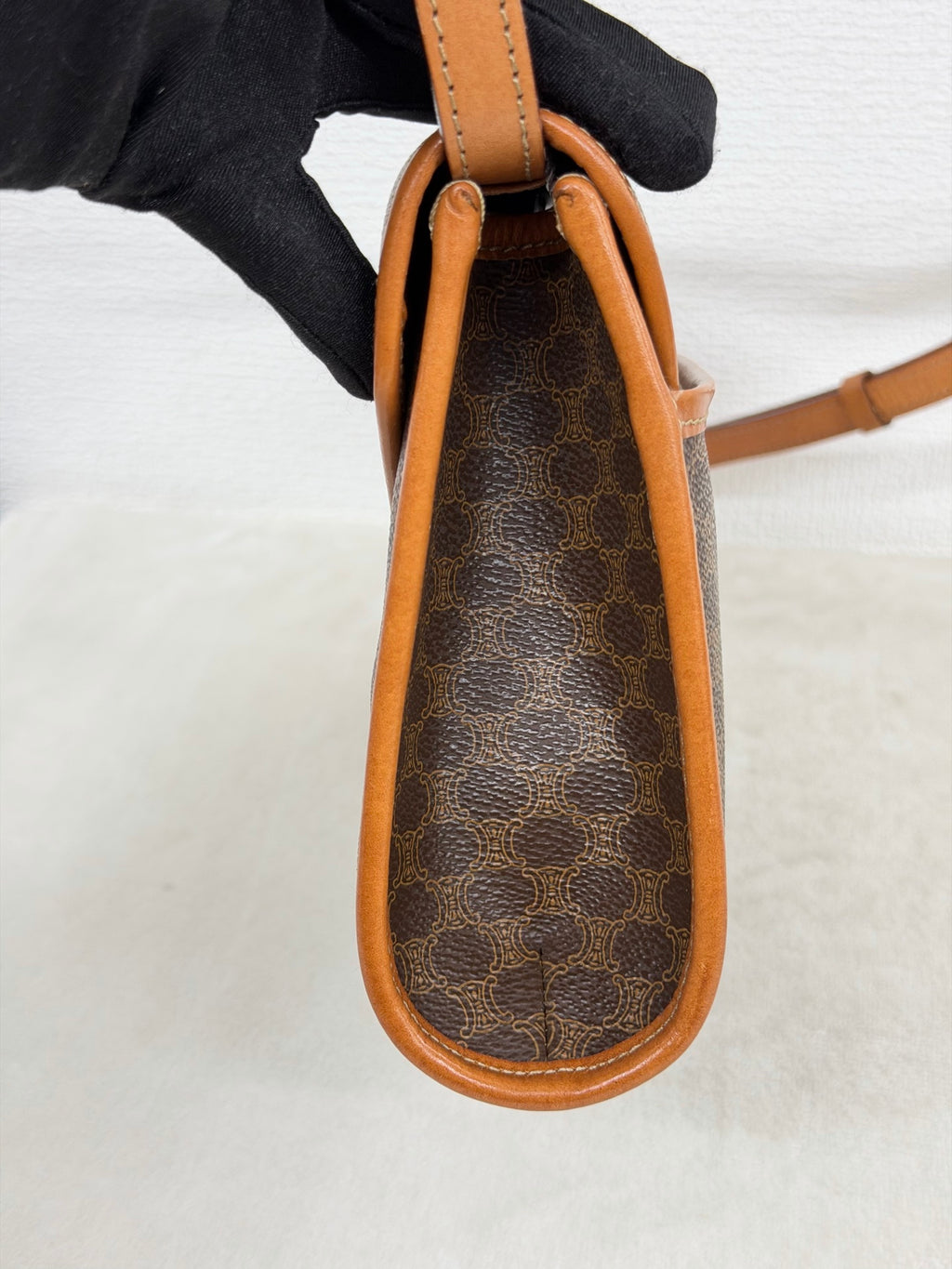 CELINE Macadam Canvas Crossbody Shoulder Bag