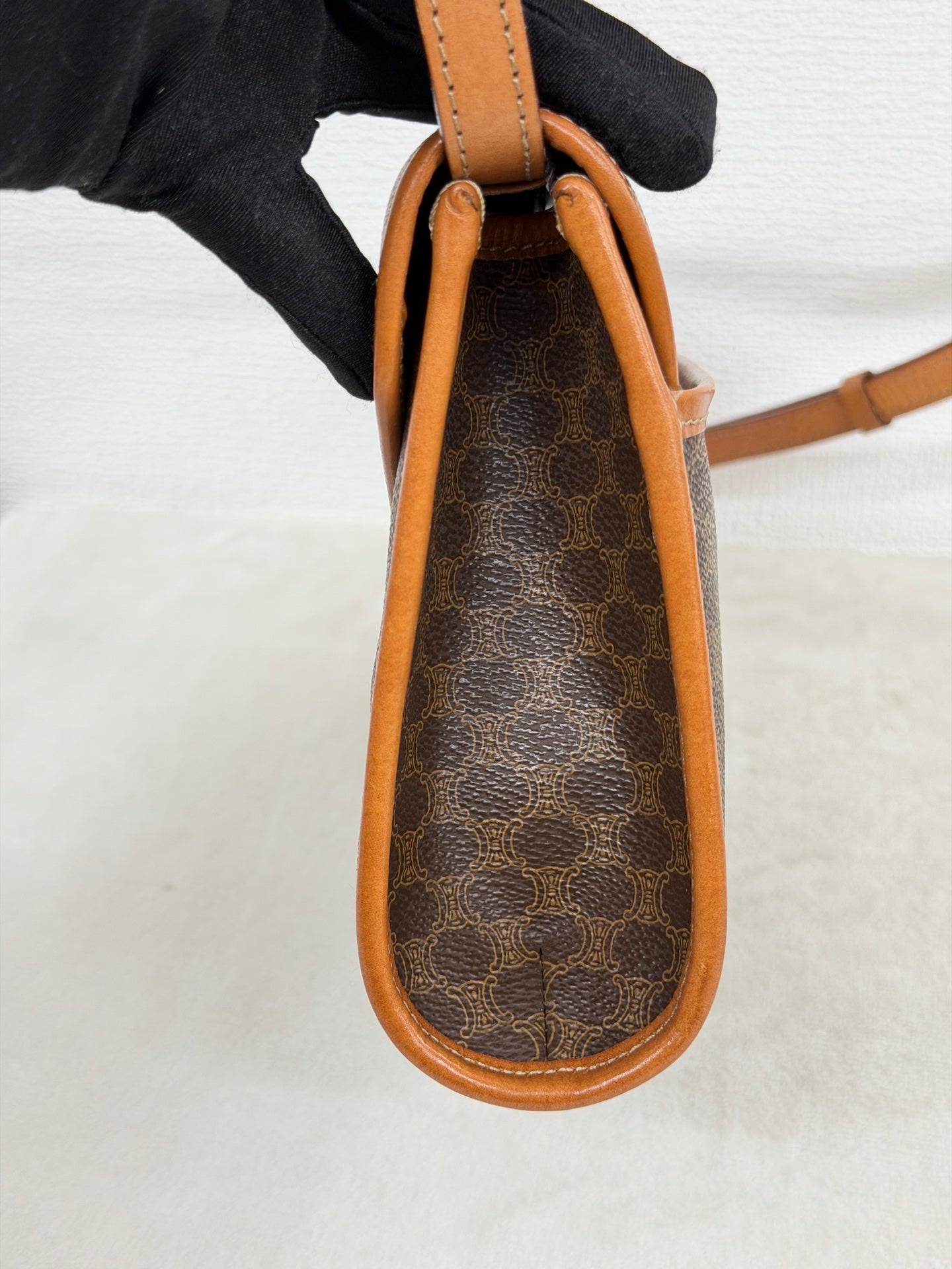 CELINE Macadam Canvas Crossbody Shoulder Bag