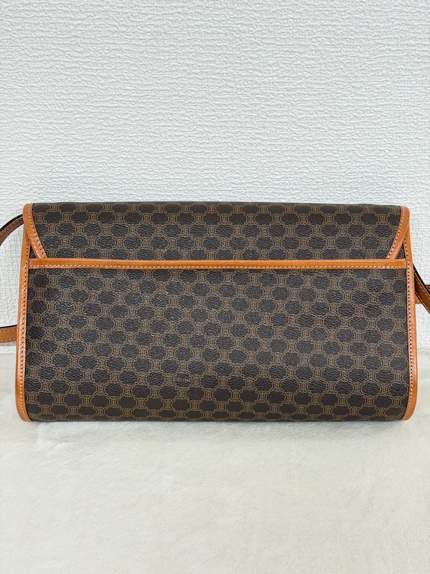 CELINE Macadam Canvas Crossbody Shoulder Bag