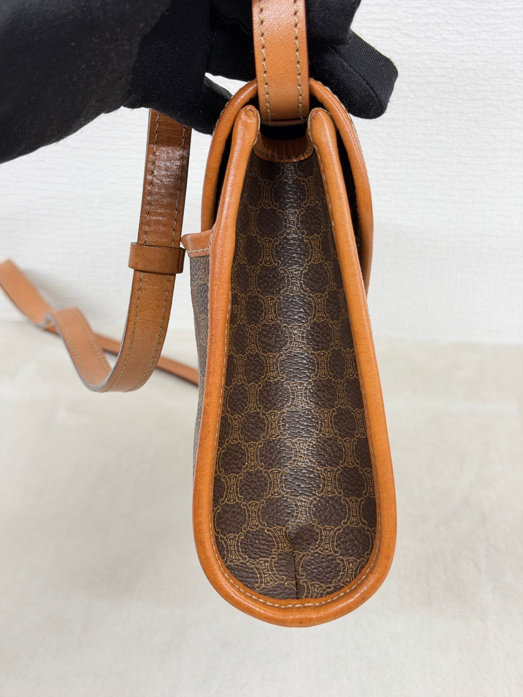 CELINE Macadam Canvas Crossbody Shoulder Bag