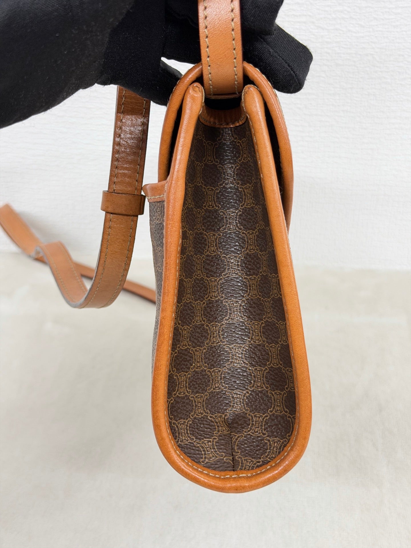 CELINE Macadam Canvas Crossbody Shoulder Bag