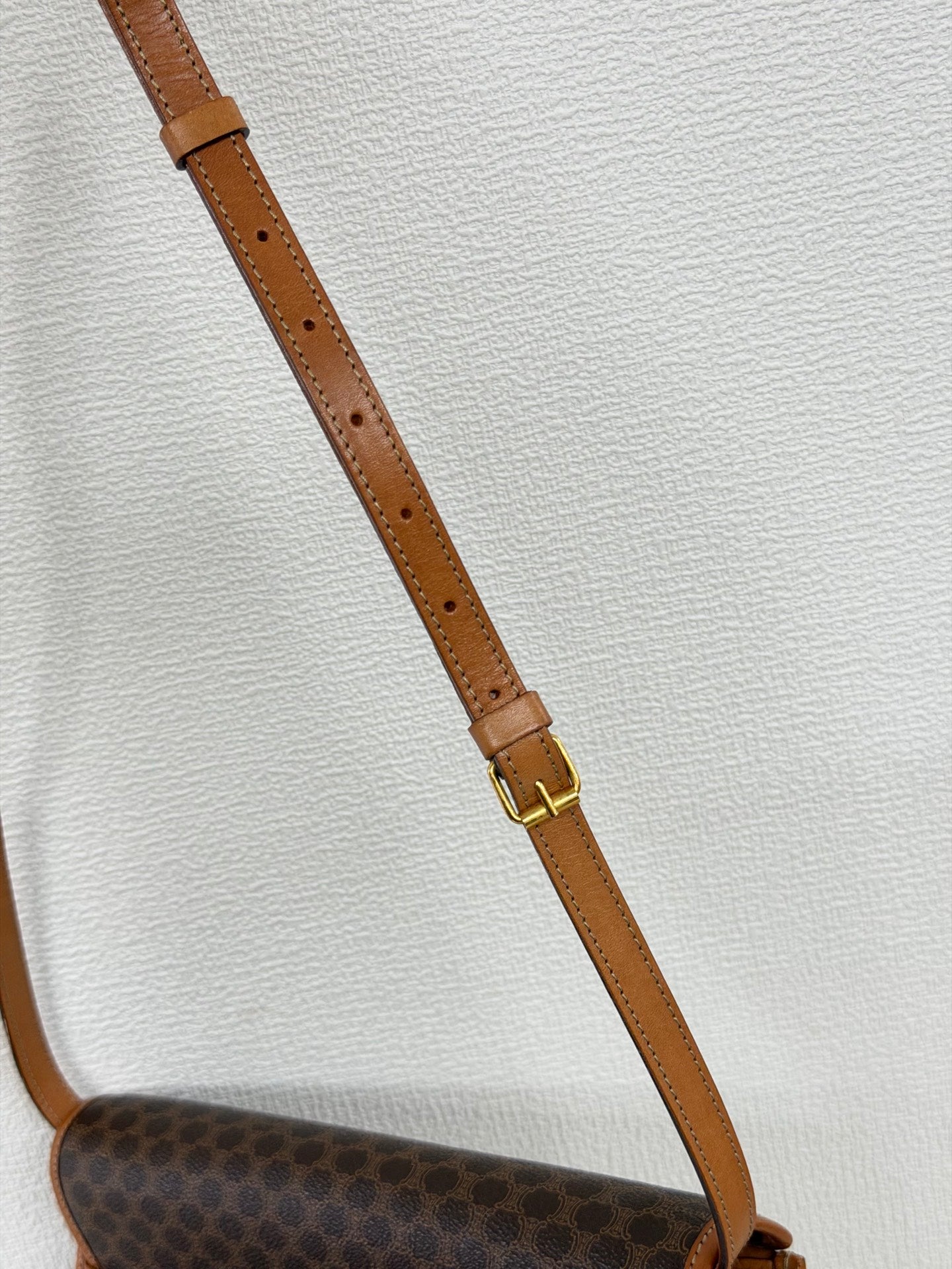 CELINE Macadam Canvas Crossbody Shoulder Bag