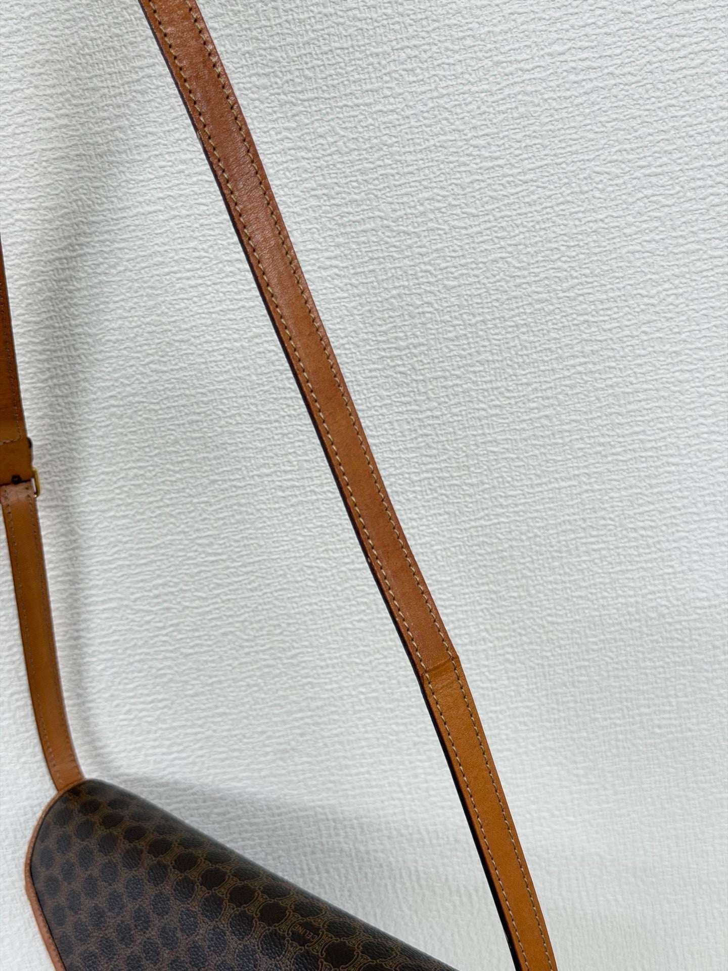 CELINE Macadam Canvas Crossbody Shoulder Bag