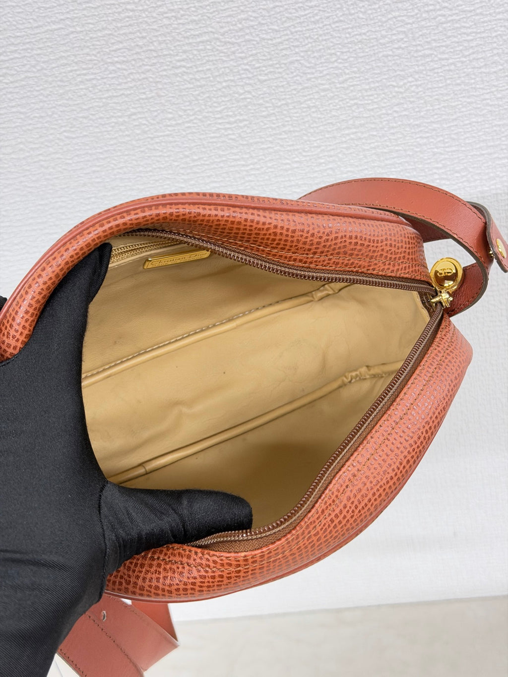 Christian Dior  CD Oval Hardware Leather Camera Bag