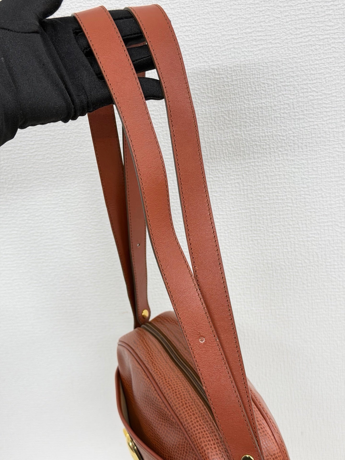 Christian Dior  CD Oval Hardware Leather Camera Bag
