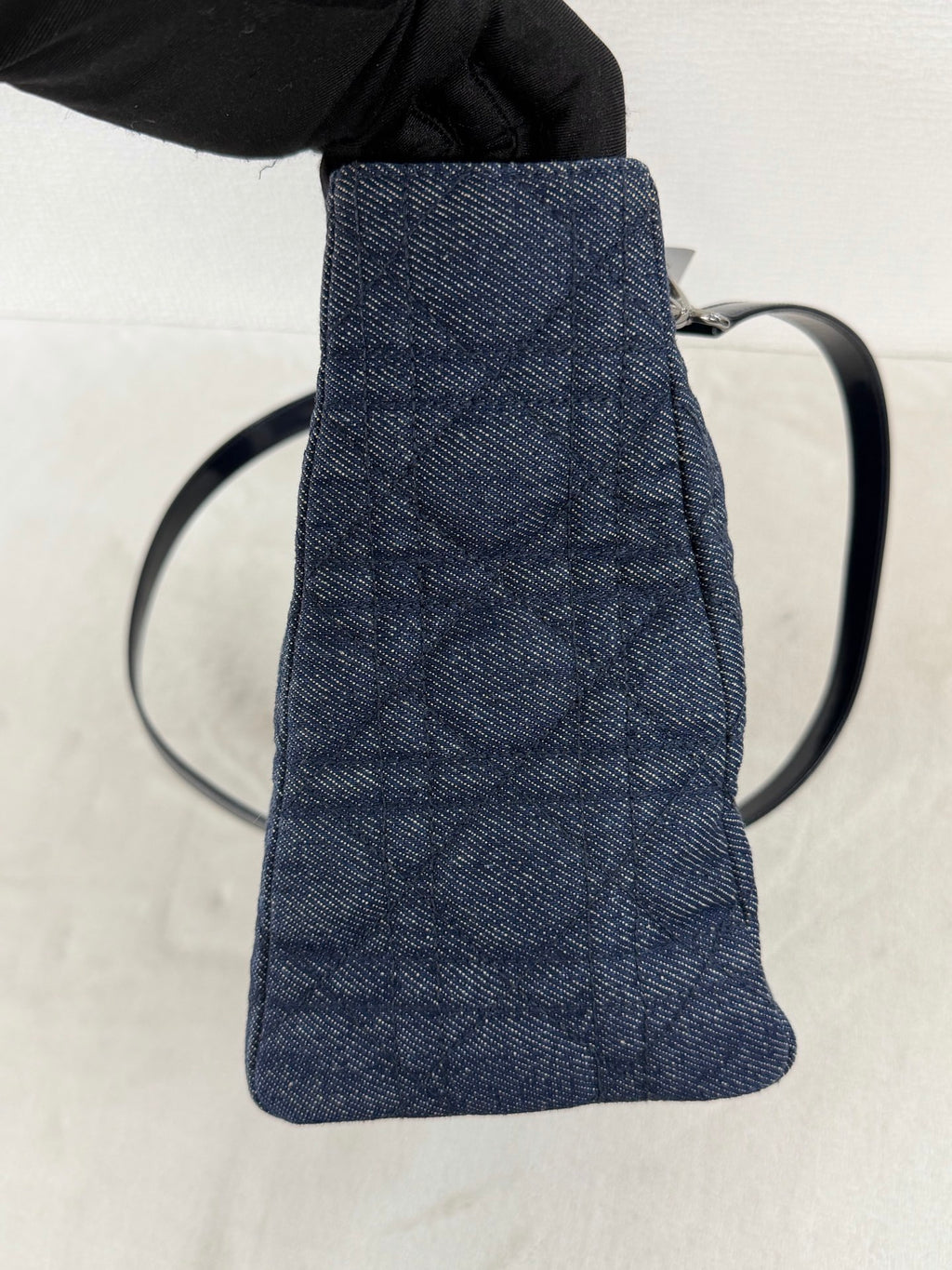 Christian Dior Denim Cannage Medium Lady Dior Bag