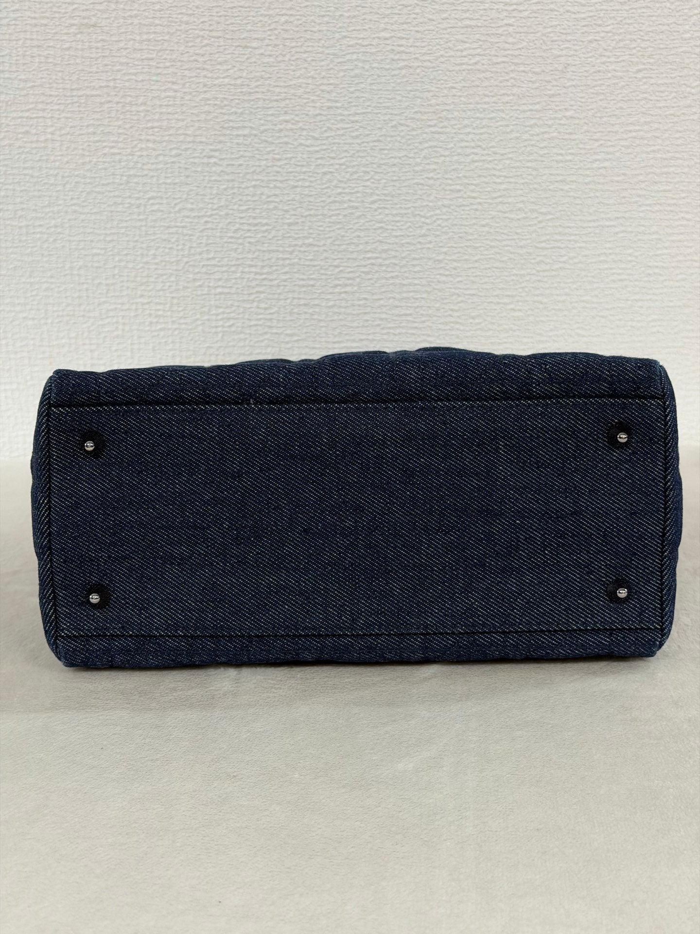 Christian Dior Denim Cannage Medium Lady Dior Bag
