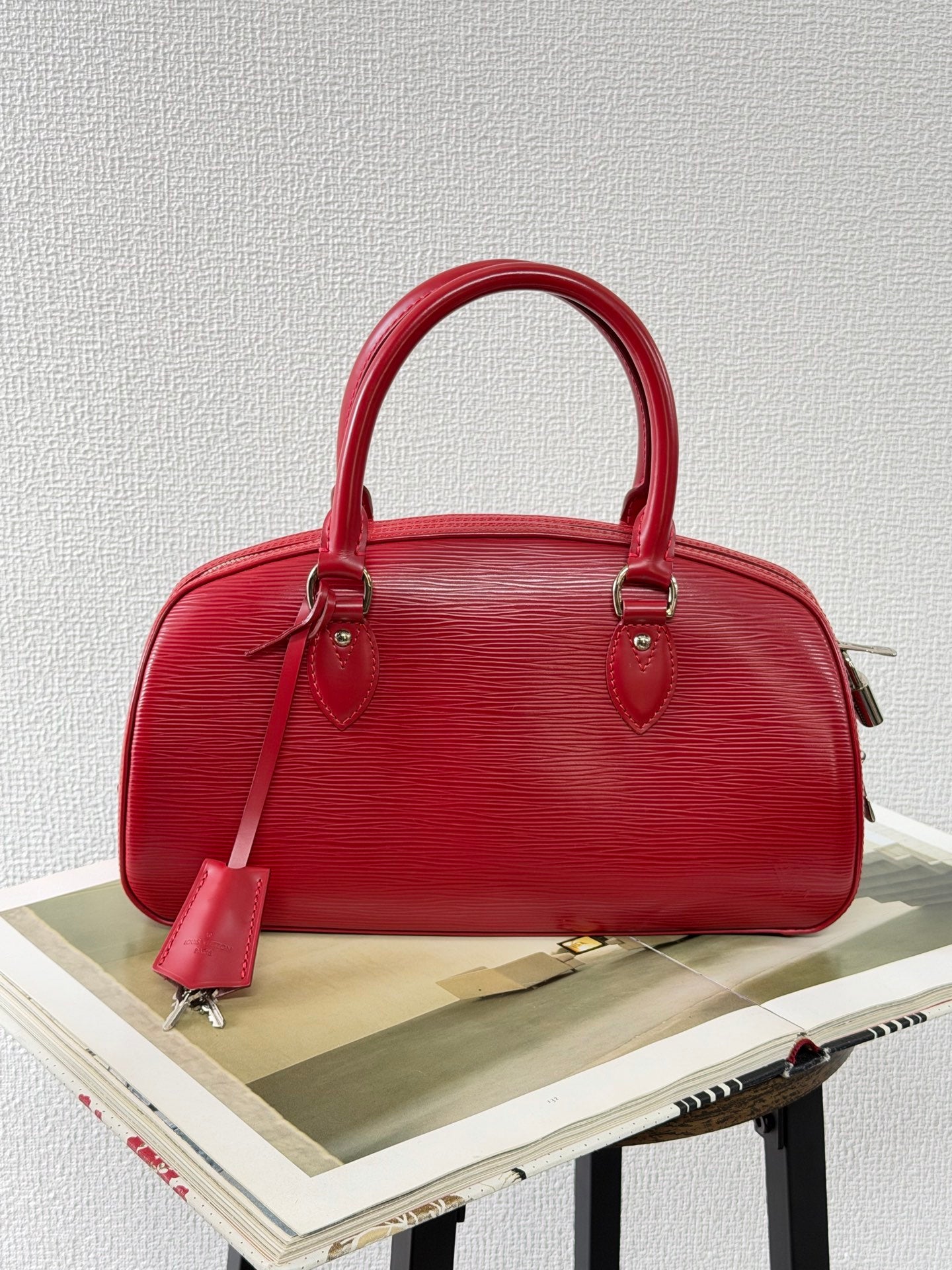 Louis Vuitton Red Epi Leather Jasmin Handbag