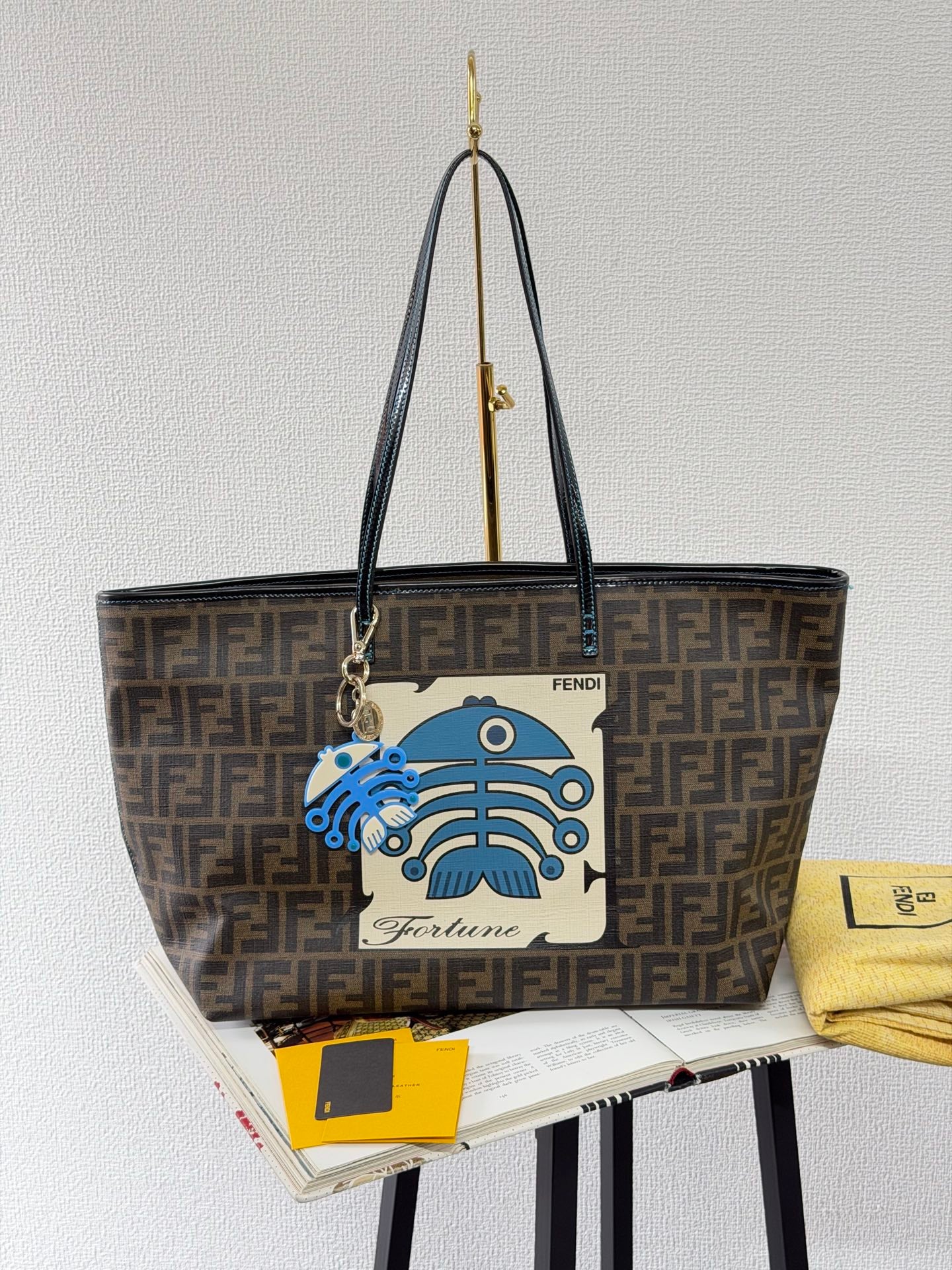 FENDI Fortune Fish Zucca Tote Bag