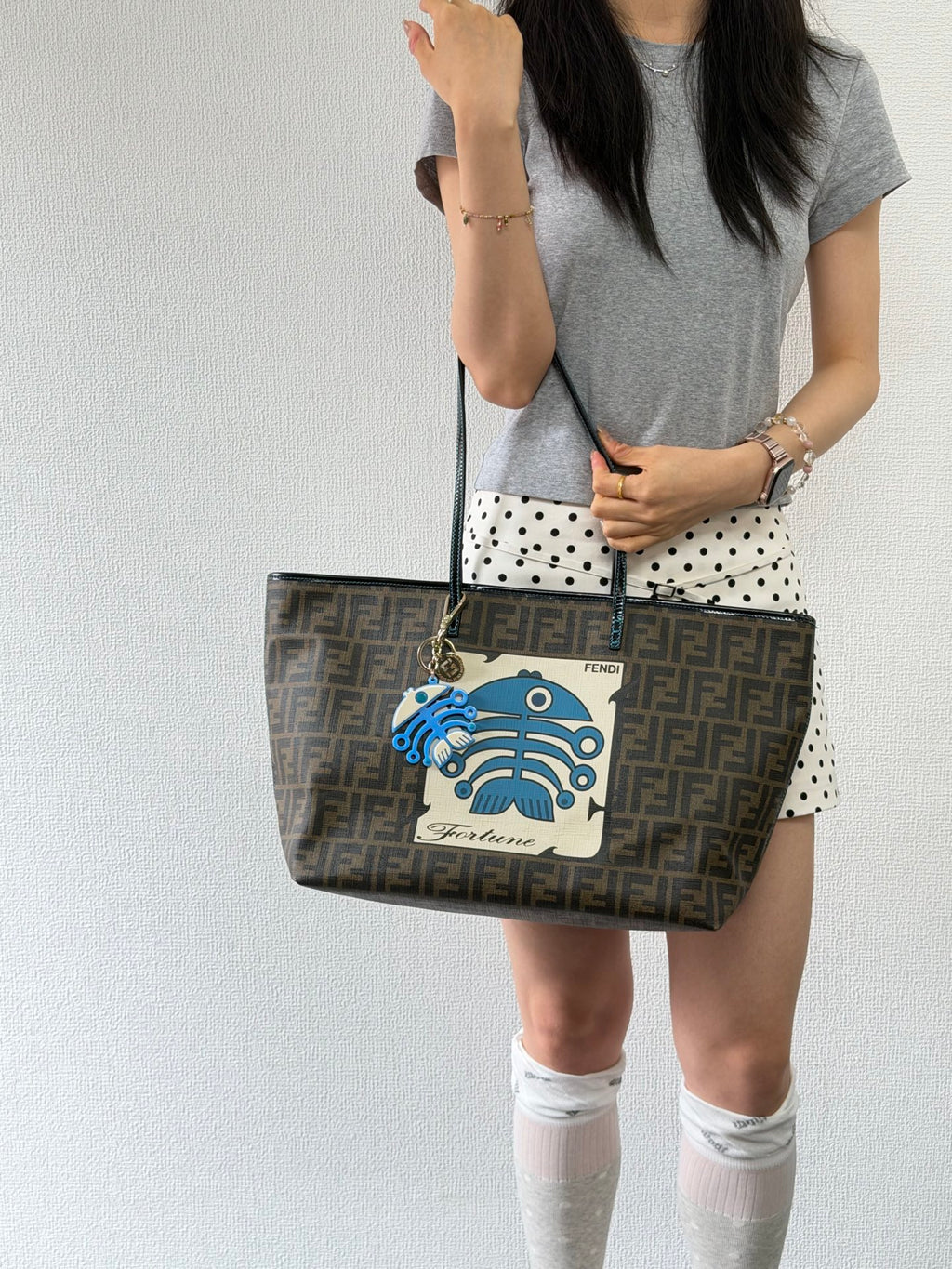 FENDI Fortune Fish Zucca Tote Bag