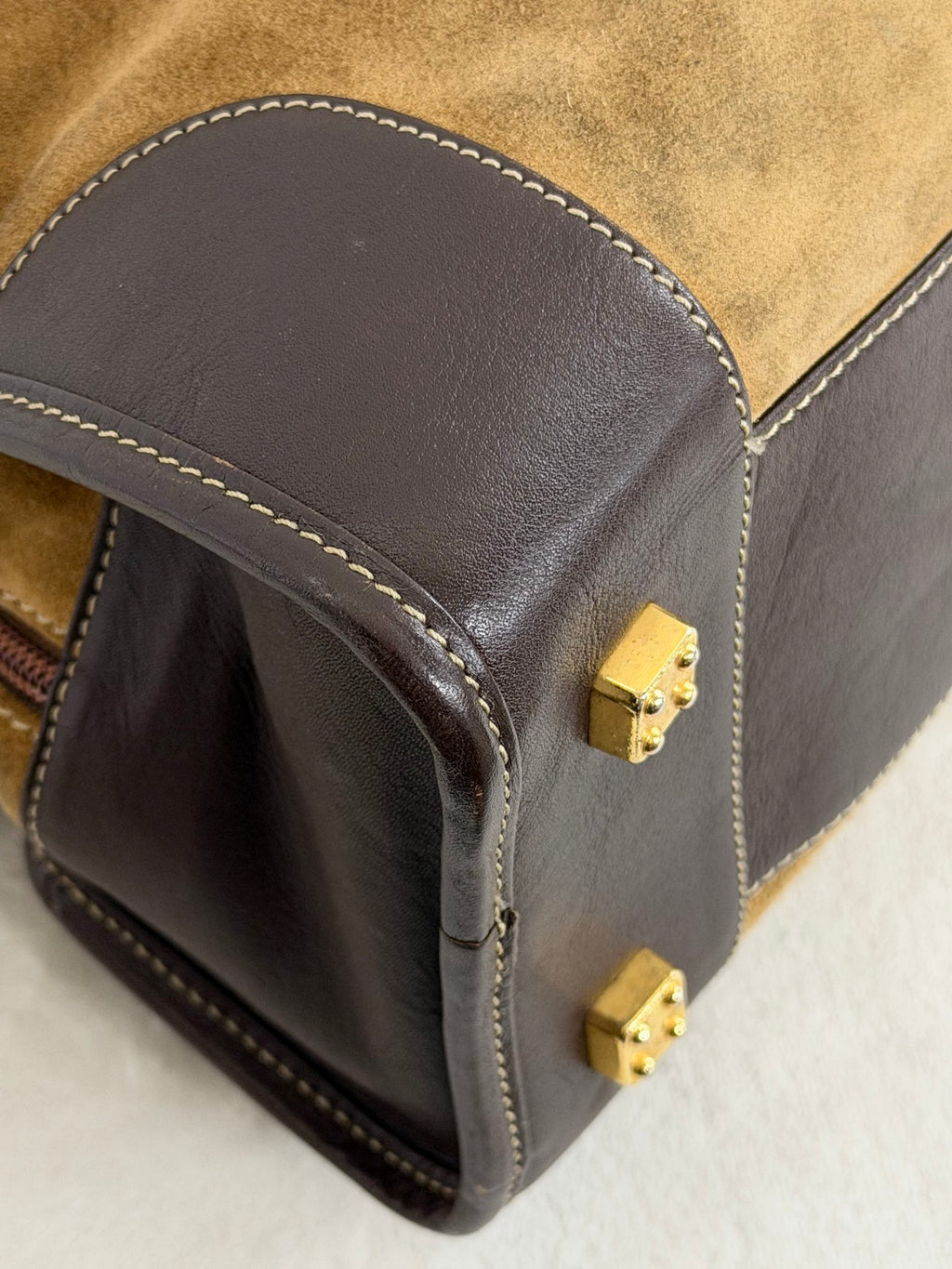 LOEWE Suede Anagram Amazona Handbag