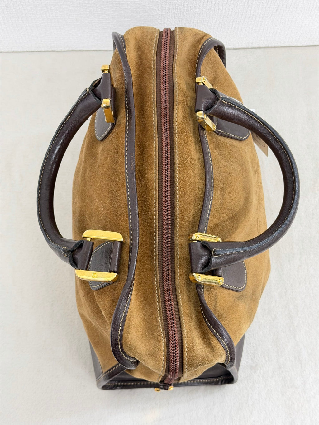 LOEWE Suede Anagram Amazona Handbag
