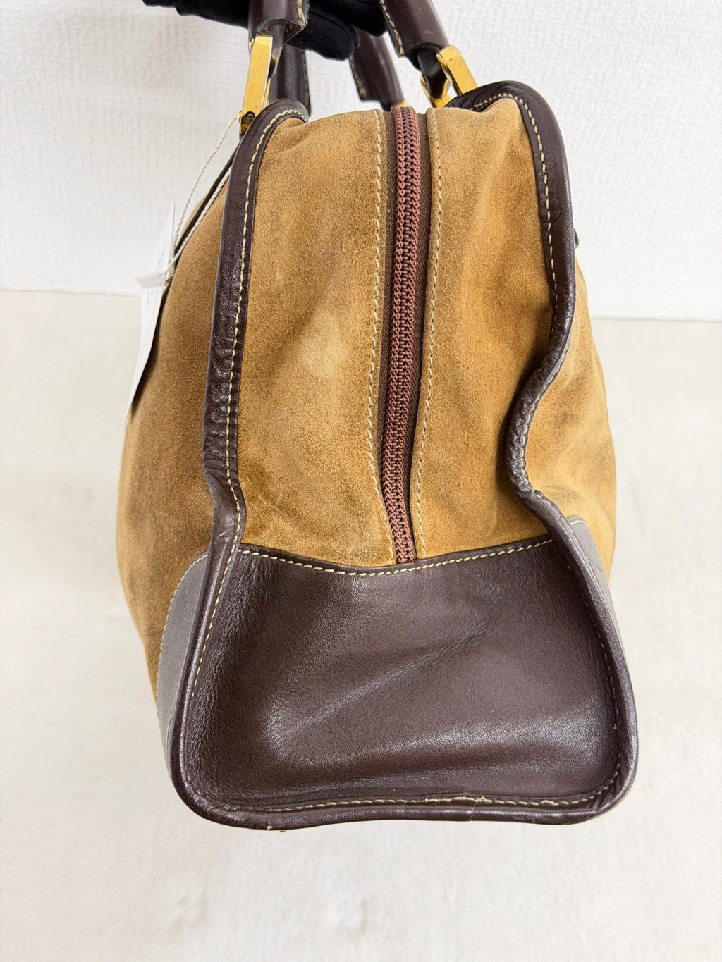 LOEWE Suede Anagram Amazona Handbag