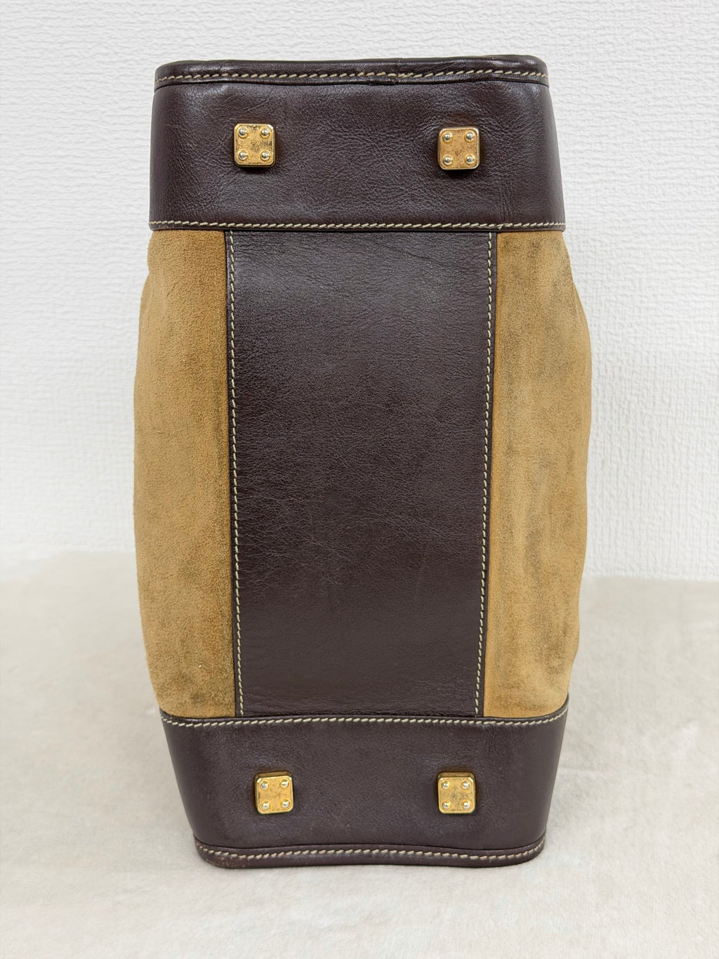 LOEWE Suede Anagram Amazona Handbag