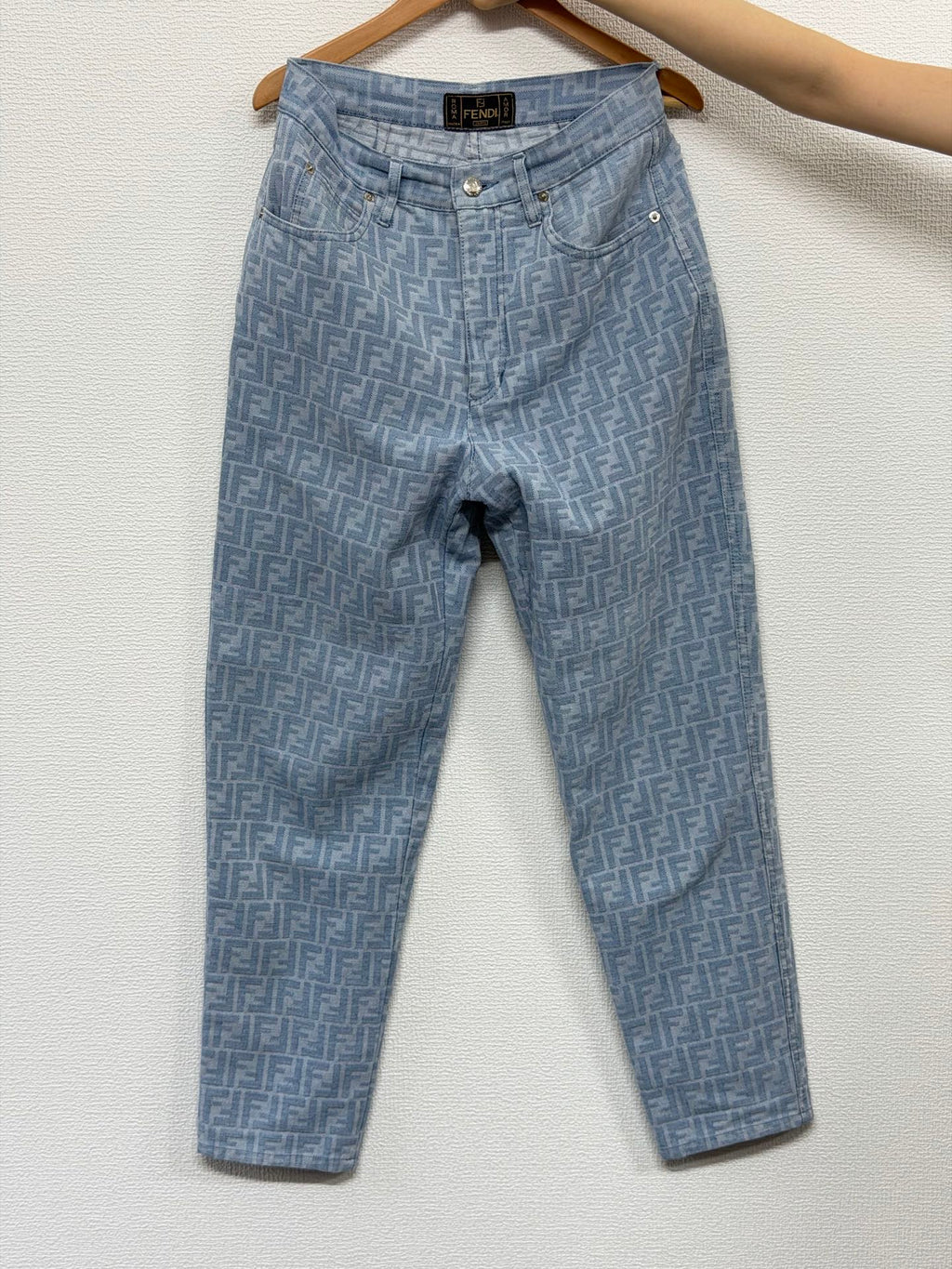 FENDI Zucca Monogram Pattern Denim Jeans