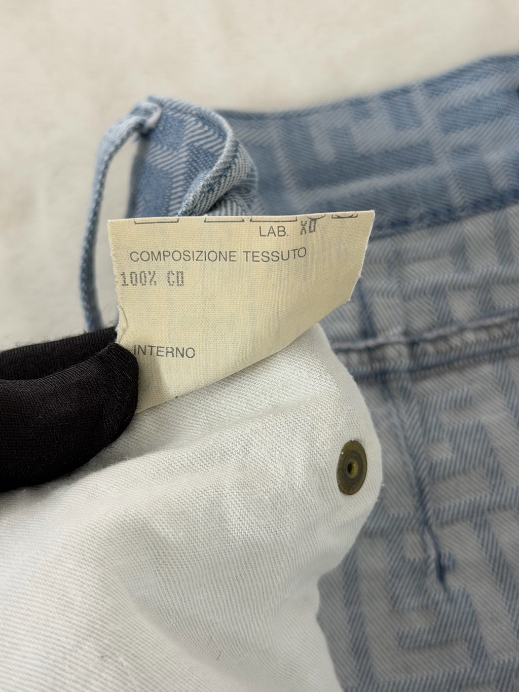 FENDI Zucca Monogram Pattern Denim Jeans