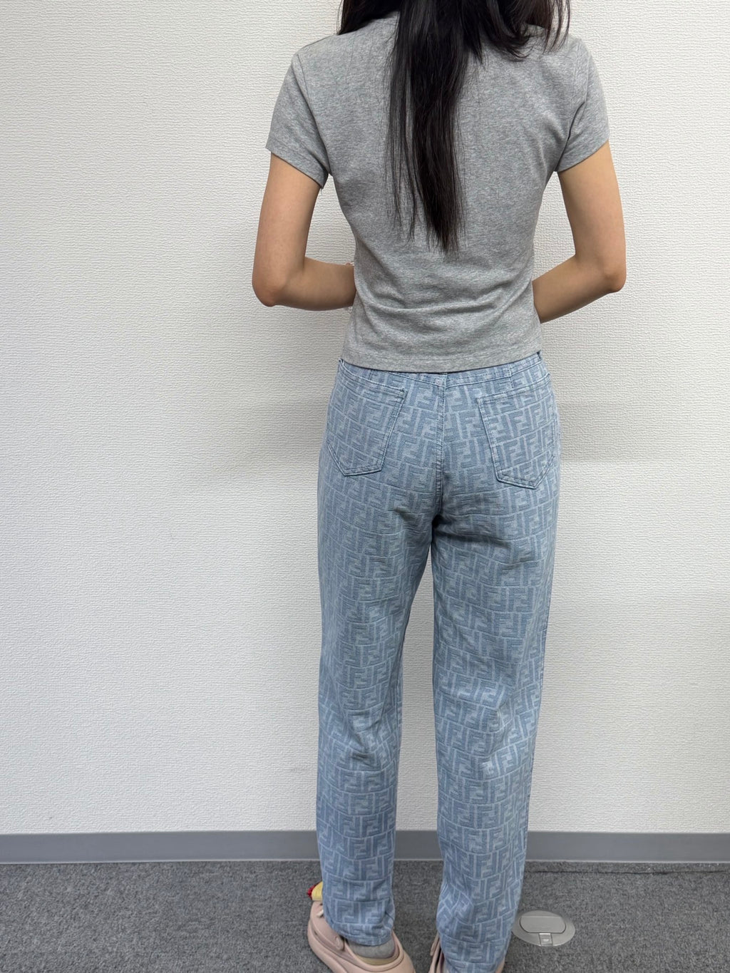 FENDI Zucca Monogram Pattern Denim Jeans