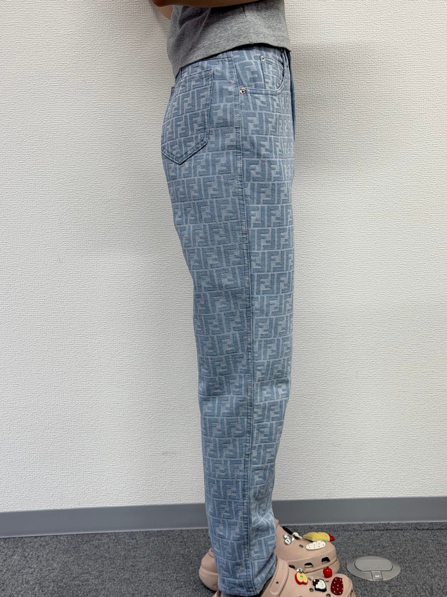 FENDI Zucca Monogram Pattern Denim Jeans
