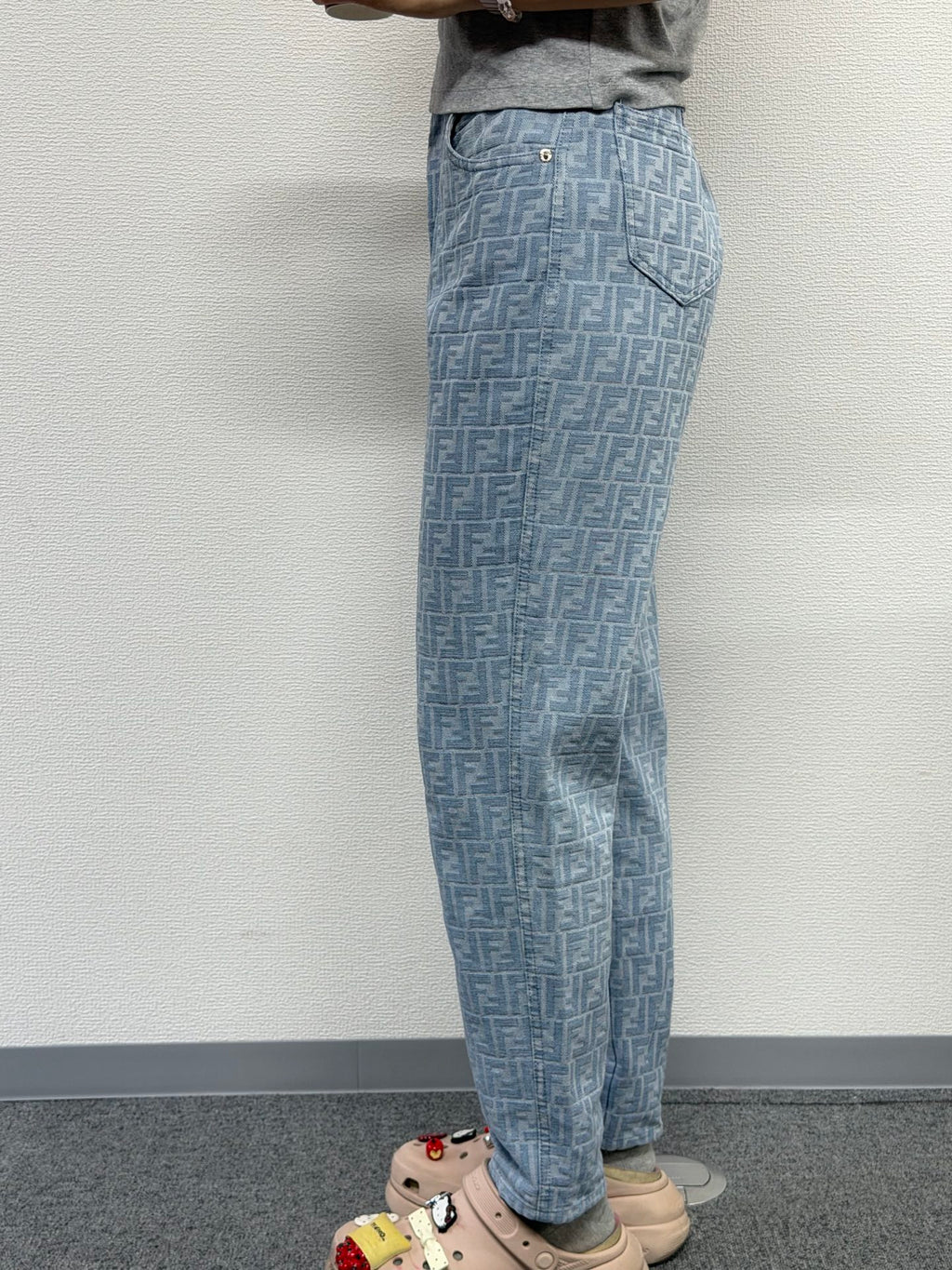 FENDI Zucca Monogram Pattern Denim Jeans