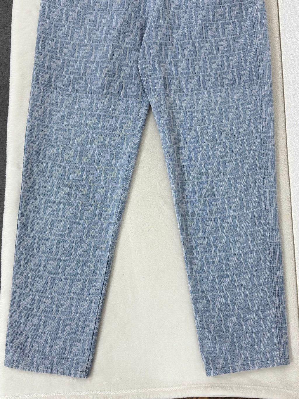 FENDI Zucca Monogram Pattern Denim Jeans