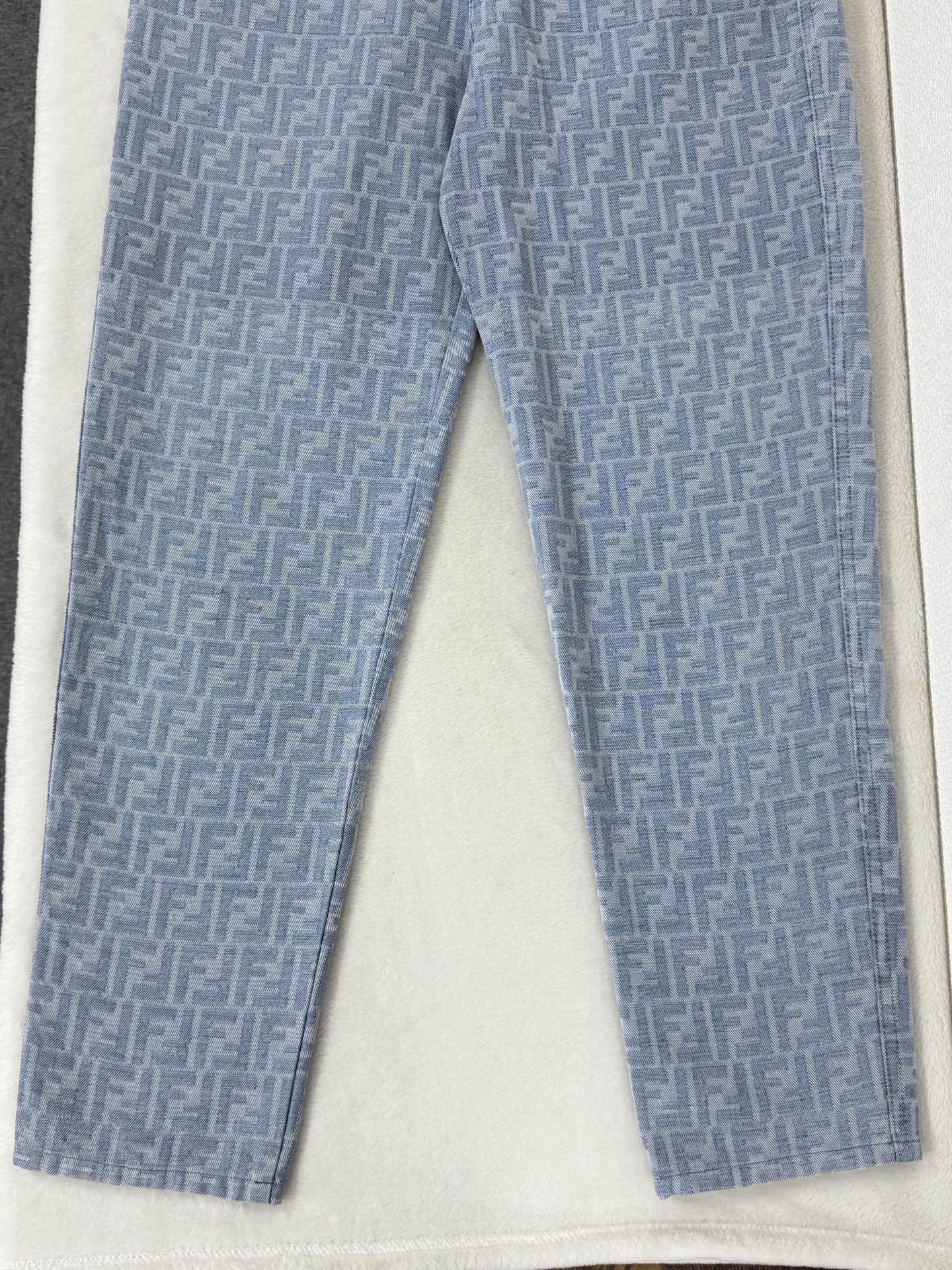 FENDI Zucca Monogram Pattern Denim Jeans