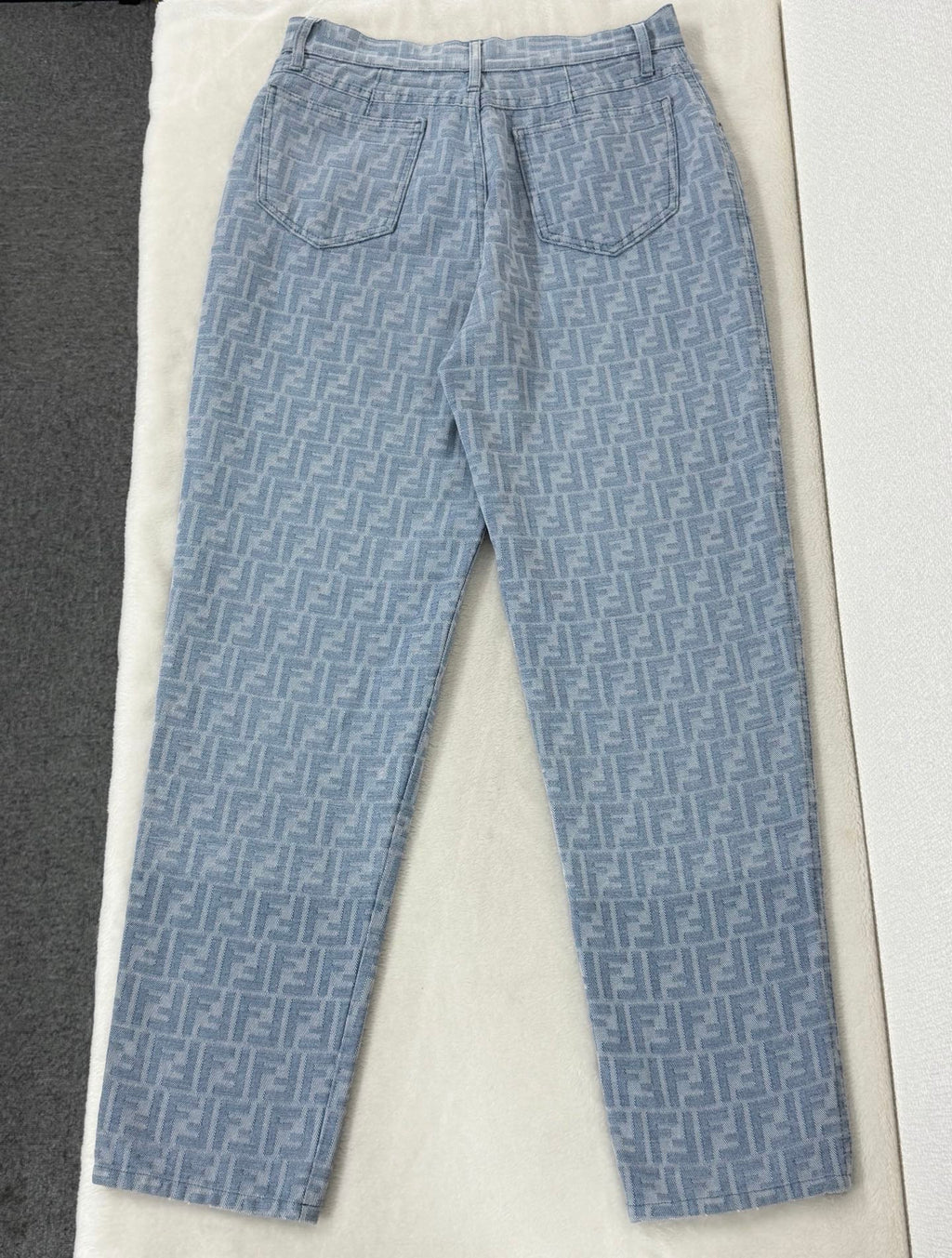 FENDI Zucca Monogram Pattern Denim Jeans