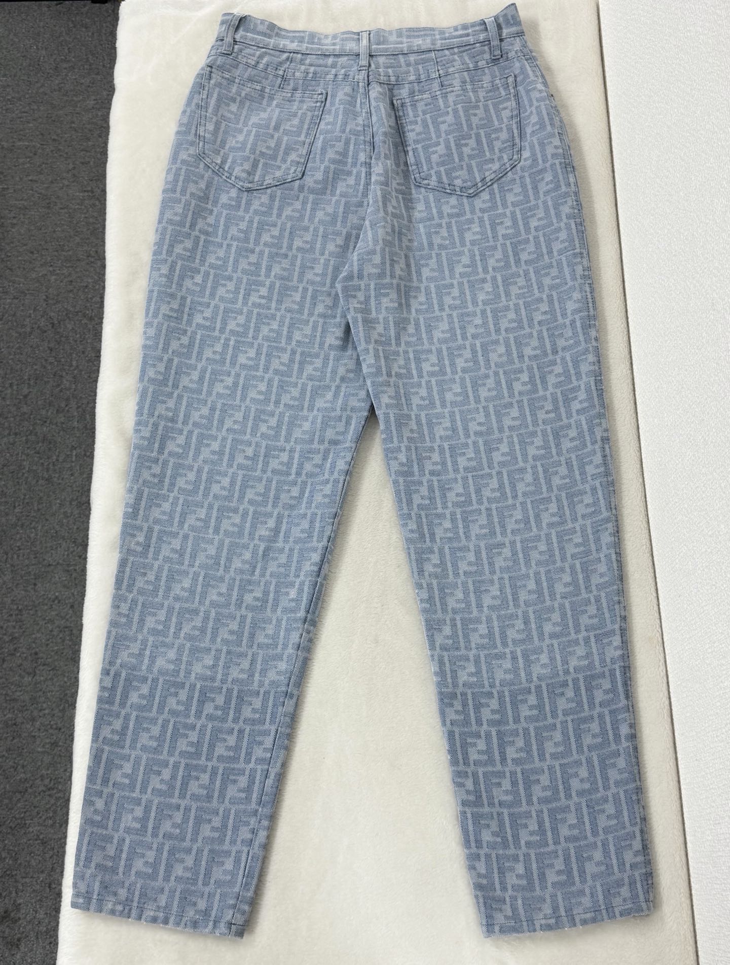 FENDI Zucca Monogram Pattern Denim Jeans