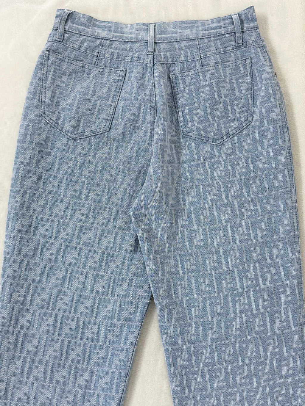 FENDI Zucca Monogram Pattern Denim Jeans