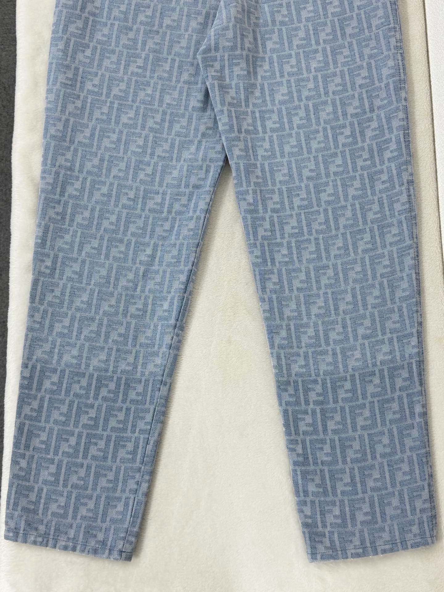 FENDI Zucca Monogram Pattern Denim Jeans