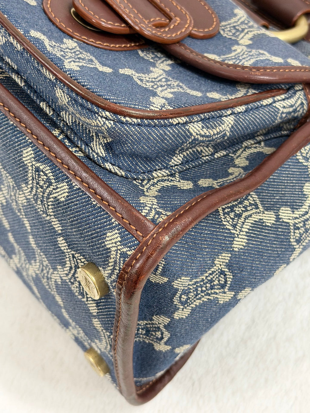 CELINE Paris Macadam Denim Canvas Multi-Pocket Handbag