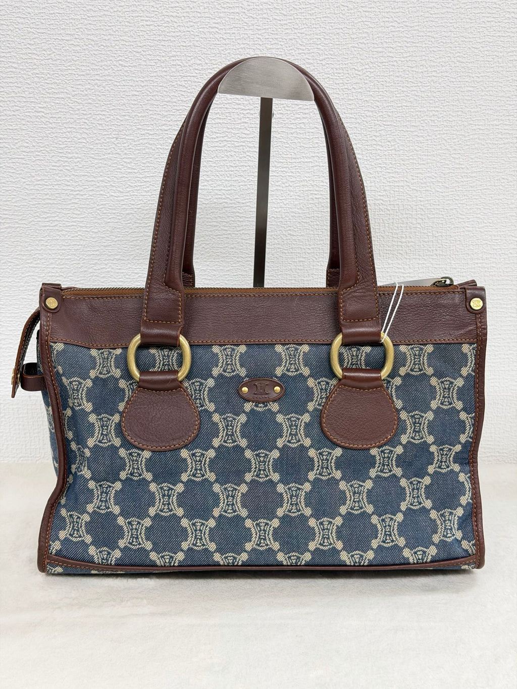 CELINE Paris Macadam Denim Canvas Multi-Pocket Handbag