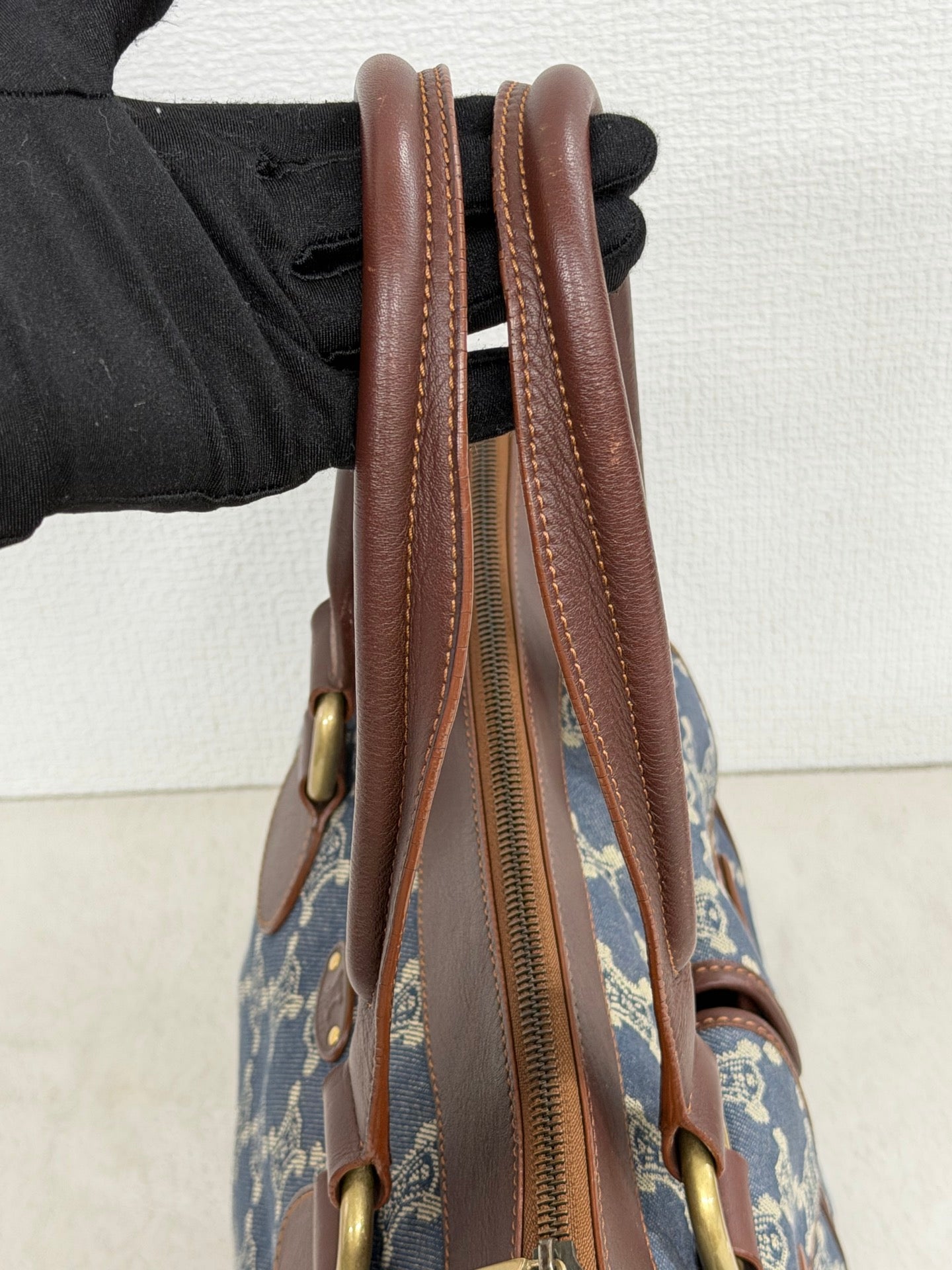 CELINE Paris Macadam Denim Canvas Multi-Pocket Handbag