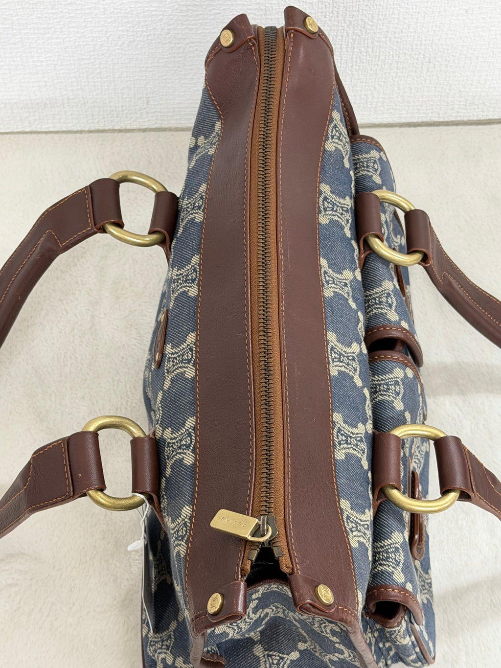 CELINE Paris Macadam Denim Canvas Multi-Pocket Handbag