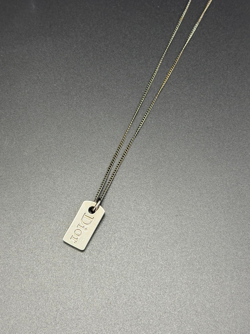 CHRISTIAN DIOR Label Necklace