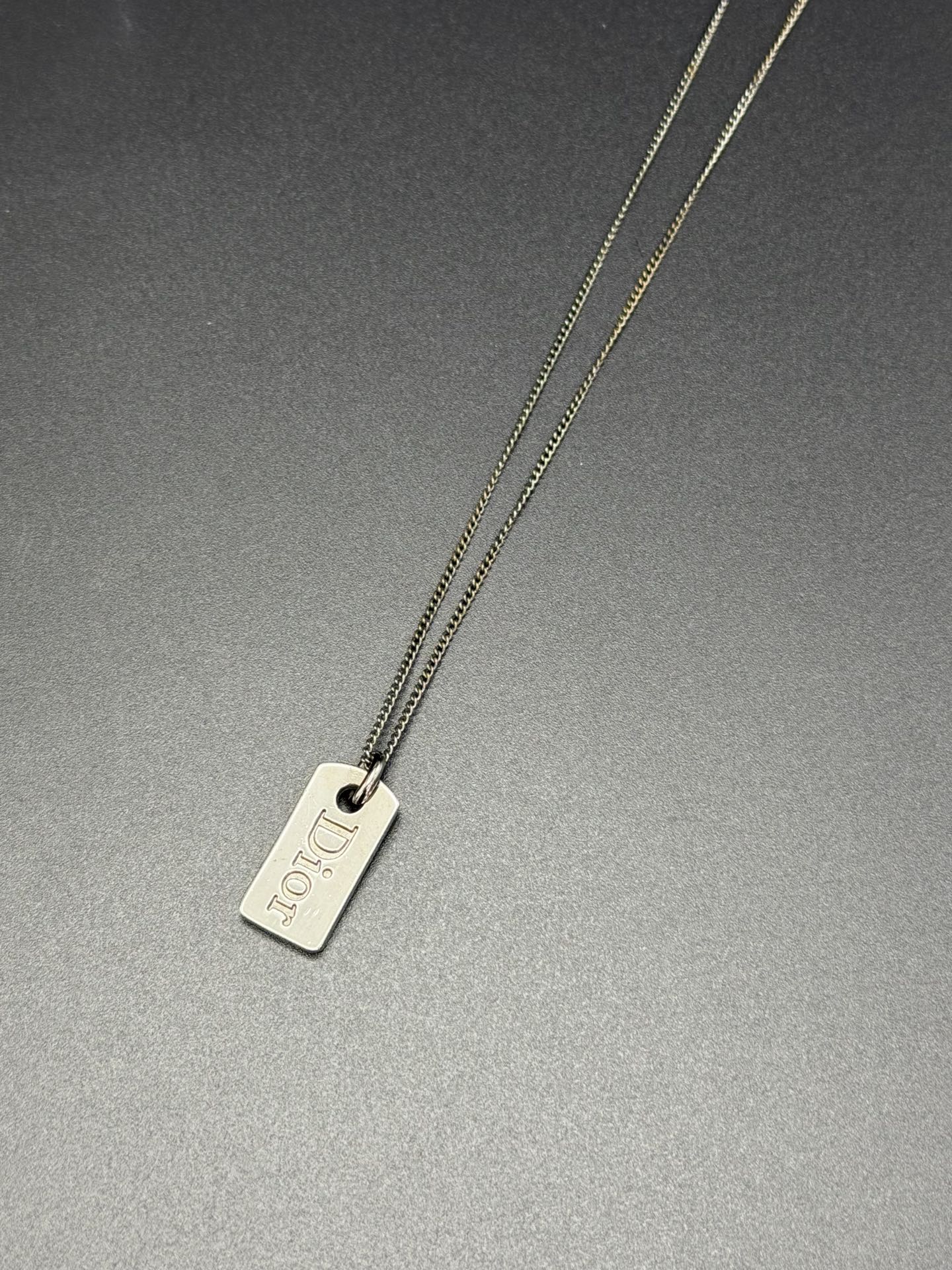 CHRISTIAN DIOR Label Necklace