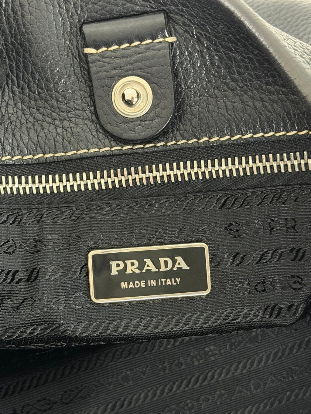PRADA  Vitello Daino Hobo Bag.