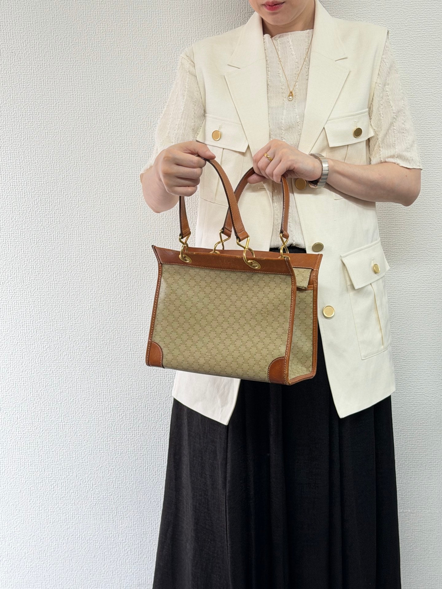 CELINE Macadam Square Tote Bag