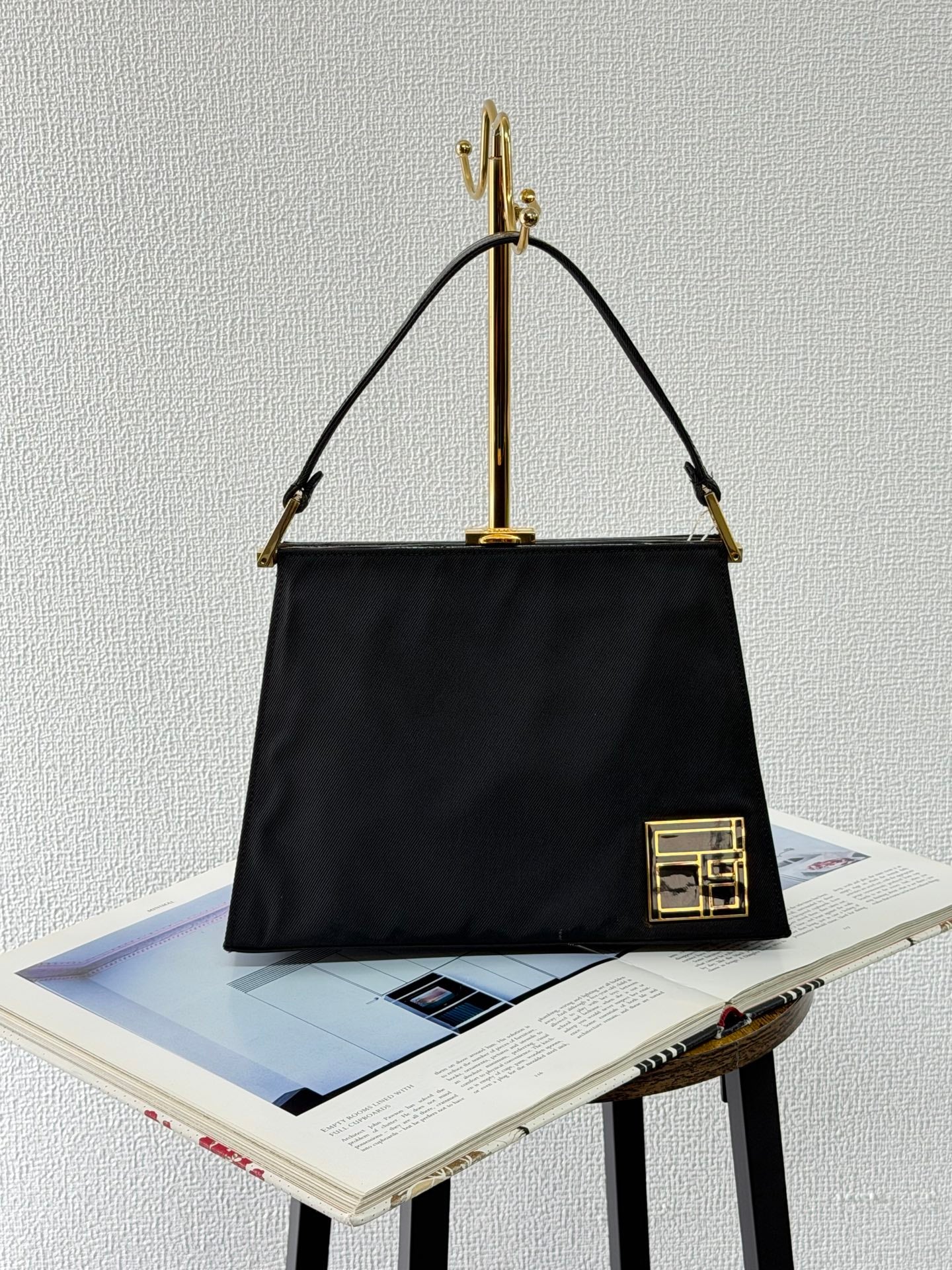 FENDI Nylon Frame Shoulder Bag