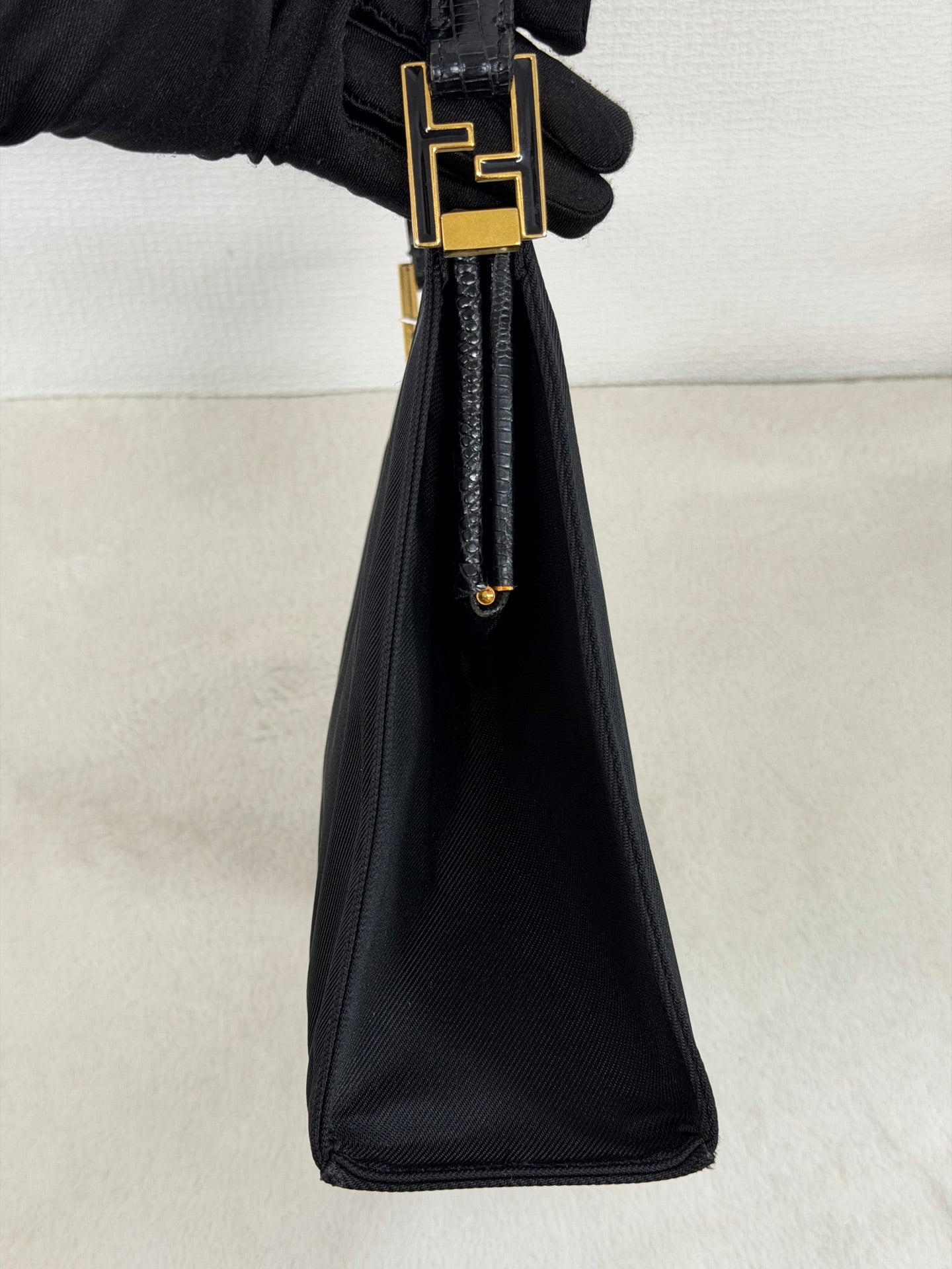 FENDI Nylon Frame Shoulder Bag